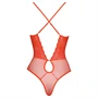 Cottelli - keresztpántos csipke body (piros)