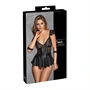 Cottelli Bondage - csipkés miniruha bilincsekkel (fekete)