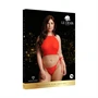 Le Désir Plus Size - strasszos party szett - piros (XL-3XL)