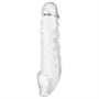 Addicted Toys - péniszköpeny heregyűrűvel - 23cm (áttetsző)
