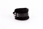 Handcuff Design Made in Calf Softy Leather and Puffed Fur Black