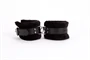 Handcuff Design Made in Calf Softy Leather and Puffed Fur Black