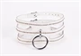 Designer Traingo Collar Made in Calf Softy Leather White