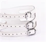Designer Traingo Collar Made in Calf Softy Leather White