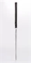 Lamb Leather Handle with 2 Rows of Small Rhinestones and Metal Chain Black