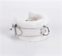 Handcuff Design Made in Calf Softy Leather White