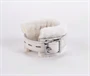 Handcuff Design Made in Calf Softy Leather White