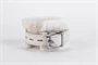 Handcuff Design Made in Calf Softy Leather White