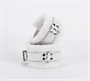 Handcuff Design Made in Calf Softy Leather White