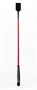 Nylon Stick with Neon Strip and Goat Kid Leather Handle Nubuck Leather Top Red