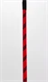 Nylon Stick with Neon Strip and Goat Kid Leather Handle Nubuck Leather Top Red