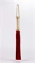 Flogger with Metallic Leather Handle and Suede Leather Tails Red 18
