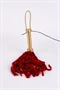 Flogger with Metallic Leather Handle and Suede Leather Tails Red 18