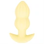 Cuties Mini - bordázott vibrációs anál plug (sárga)