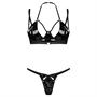Obsessive Keira Lise - fényes melltartó szett (fekete)