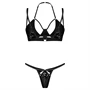 Obsessive Keira Lise - fényes melltartó szett (fekete)