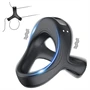 AlvUp - vibrációs pénisz- és heregyűrű (fekete)