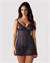 Nightly Blue chemise & thong M/L