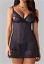 Nightly Blue chemise & thong M/L