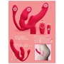You2Toys Strapless - felcsatolható 3 ágú vibrátor (pink)
