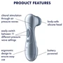 Satisfyer Pro2 Gen2 - léghullámos csiklóizgató (kék)