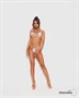 Luise Sublim White 2-pcs crotchless set S/M