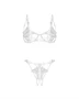 Luise Sublim White 2-pcs crotchless set L/XL