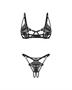 Luise Sublim Black 2-pcs crotchless set L/XL