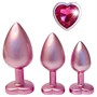 Dreamtoys Gleaming Love - szíves anál plug szett (rózsaszín)
