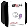 Rimba XS - lila köves, fém butt plug (ezüst)