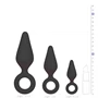 EasyToys - gyűrűs anál plug szett - 3 db (fekete)