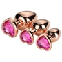 Gleaming Love - szíves anál plug szett - rosegold (3 részes)