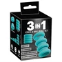 You2Toys - 3in1 pénisz- és heregyűrű szett (türkiz)