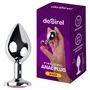 Desirel Pink Jewel M - anál plug (ezüst-pink)