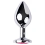 Desirel Pink Jewel M - anál plug (ezüst-pink)