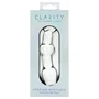 Clarity Utopian Mystique - bordázott üveg análdildó (átlátszó)