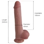 Natural Play - szilikon dildó 24 cm (testszínű)