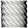 TENGA 3Dx Flow - hullámos mintás maszturbátor (fehér)