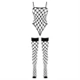 Cottelli Fantasy - necc body és combfix szett (fekete) - S-L