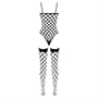 Cottelli Fantasy - necc body és combfix szett (fekete) - S-L