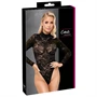 Cottelli - hosszú ujjú csipke body (fekete) - S