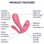 Satisfyer Top Secret+ - viselhető G-pont- és análvibrátor (rózsaszín)