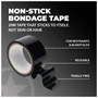 Ouch! - öntapadó bondage szalag (fekete) - 20 m