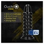 Ouch! Spiral Force - csavart anál plug (fekete) - 23,5 cm