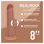 RealRock - dupla sűrűségű élethű dildó (napbarnított) - 20,5 cm