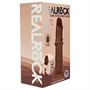 RealRock - dupla sűrűségű élethű dildó (barna) - 20,5 cm