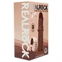 RealRock - dupla sűrűségű élethű dildó (barna) - 18,5 cm