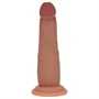RealRock - dupla sűrűségű élethű dildó (napbarnított) - 15,5 cm