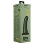 BUTTR Double Ribbed - óriás bordázott anál plug (fekete) - 26 cm