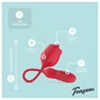 Teazers Rose - lökő vibrátor nyelves csiklóizgatóval (piros)